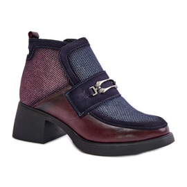 Maciejka 06747-23 Stivaletti bordeaux/blu scuro rosso