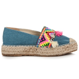Vices Espadrillas stampa etnica blu