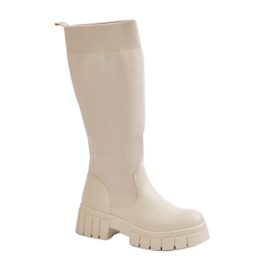 Stivali Modello RQ438 Beige Chiaro