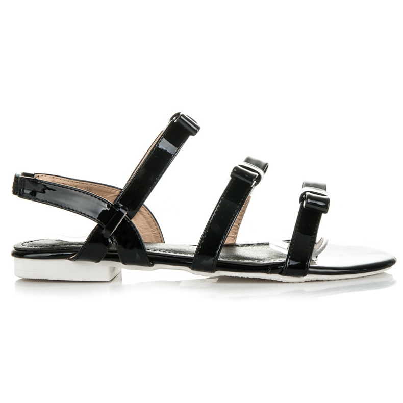 Vices Sandali Laccati Con Fiocchi nero