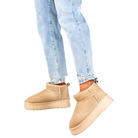 Doposci da donna foderati in pelliccia XF-159L.BE, beige