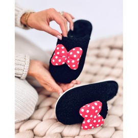 Ciabatte per bambini con fiocco Bambino Nero
