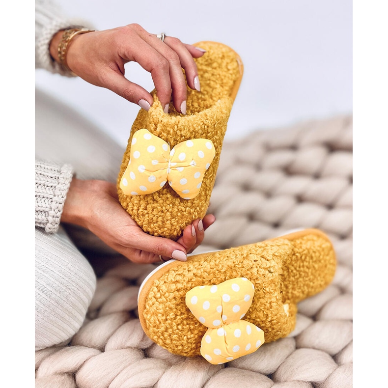 Ciabatte per bambini con fiocco, Child Yellow giallo