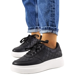 Sneakers nere con plateau da donna nero