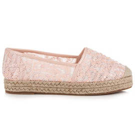Vices Espadrillas In Pizzo Con Paillettes rosa