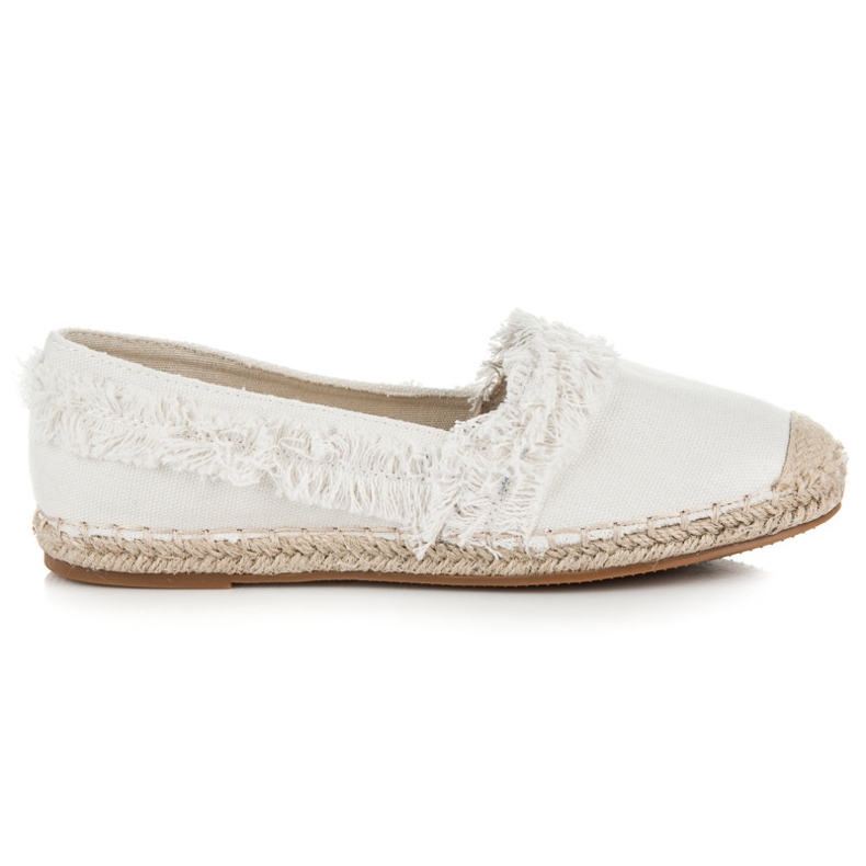 Vices Espadrillas Bianche Con Frange bianca