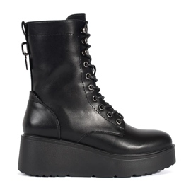 Seastar Scarpe da lavoro da donna nere con suola spessa nero