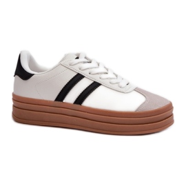 Scarpe sportive da donna sulla piattaforma EV-508, bianche bianco