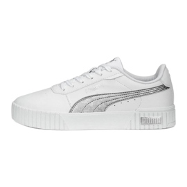 Scarpe Puma Carina 2.0 Space Metallics 389387-02, bianche bianca