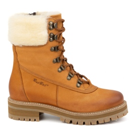 ButBal Stivali in pelle da donna, stivali invernali isolanti, 329 Rosso arancia