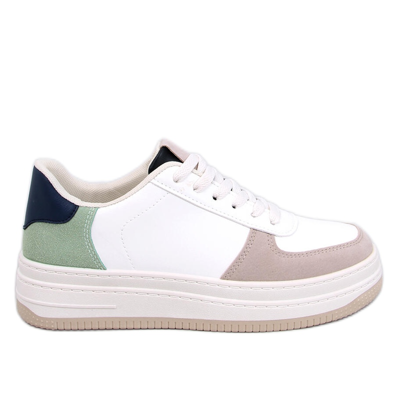 Sneakers sportive da donna bianco-kaki bianca