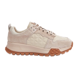 Sneakers in pelle da donna Big Star OO274A315 Sistema Hi-Poly Beige