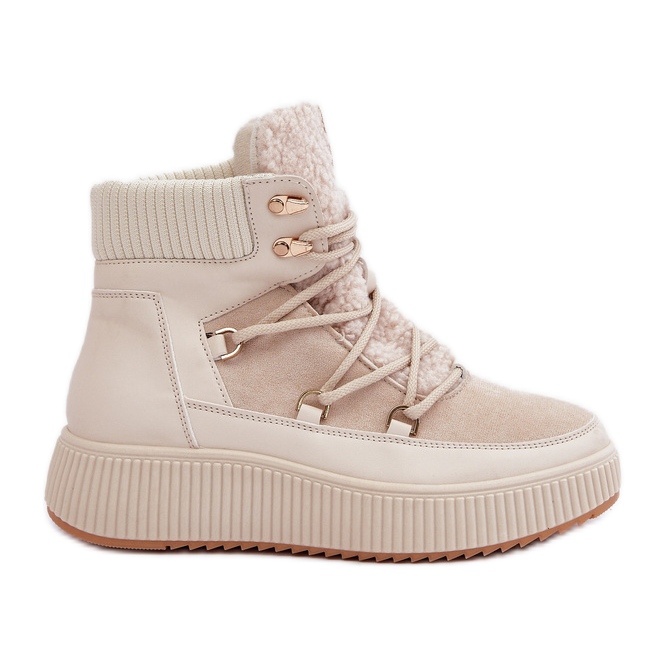 Doposci Bassi Da Donna Con Plateau, Beige Chiaro