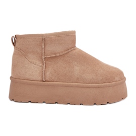 Doposci isolanti da donna con plateau, beige scuro