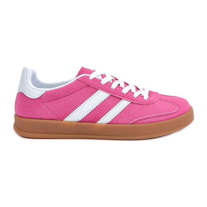 Sneakers basse sportive da donna, colore rosa