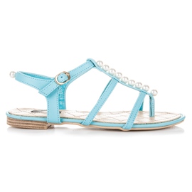 Vices Sandali Alla Moda Con Perline blu