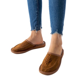 Pantofole highlander da donna marroni marrone