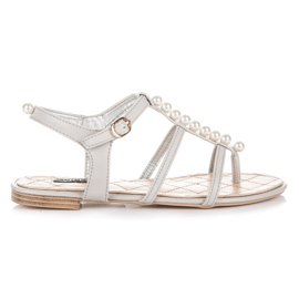 Vices Sandali alla moda con perline grigio
