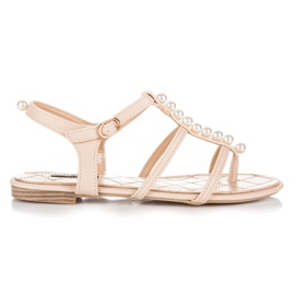 Vices Sandali alla moda con perline marrone