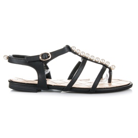 Vices Sandali alla moda con perline nero