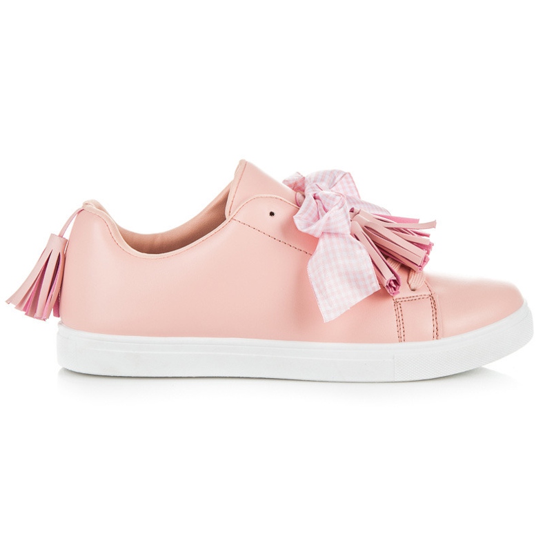 Vices Sneakers Boho con nastro rosa