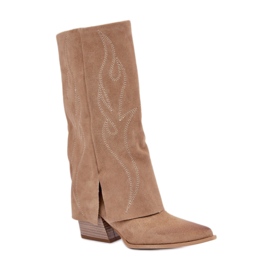 Zazoo 3487 Stivali non isolati da donna, beige