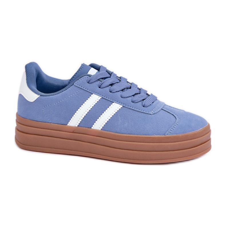 Scarpe sportive da donna sulla piattaforma EV-508, blu