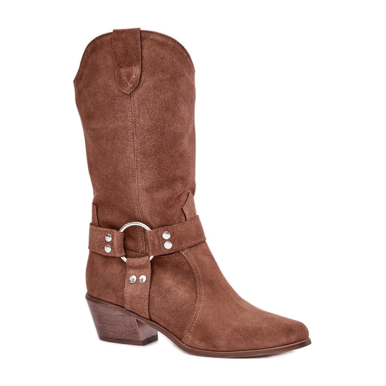 Stivali da cowboy da donna Zazoo 3669 marroni marrone