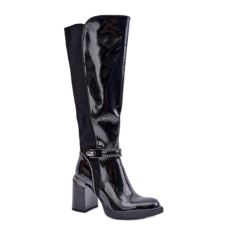 Stivali da donna in vernice Da MR880-055 neri nero