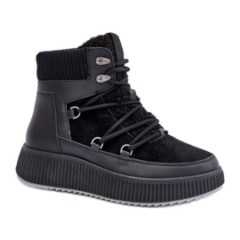 Stivali da neve isolati da donna MD9944-1 neri nero