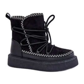 Stivali da neve isolati da donna MD1094-1 neri nero