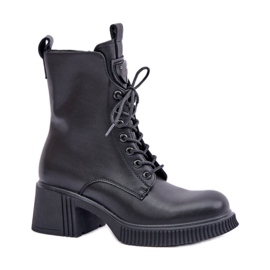 Stivali da donna in pelle naturale 66671 neri nero