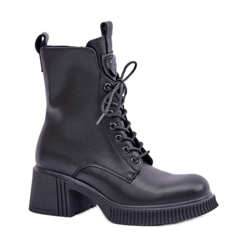 Stivali da donna in pelle naturale 66671 neri nero