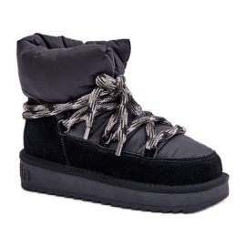 Doposci imbottiti in pelliccia D.Franklin DFSH375003 neri e grigi nero