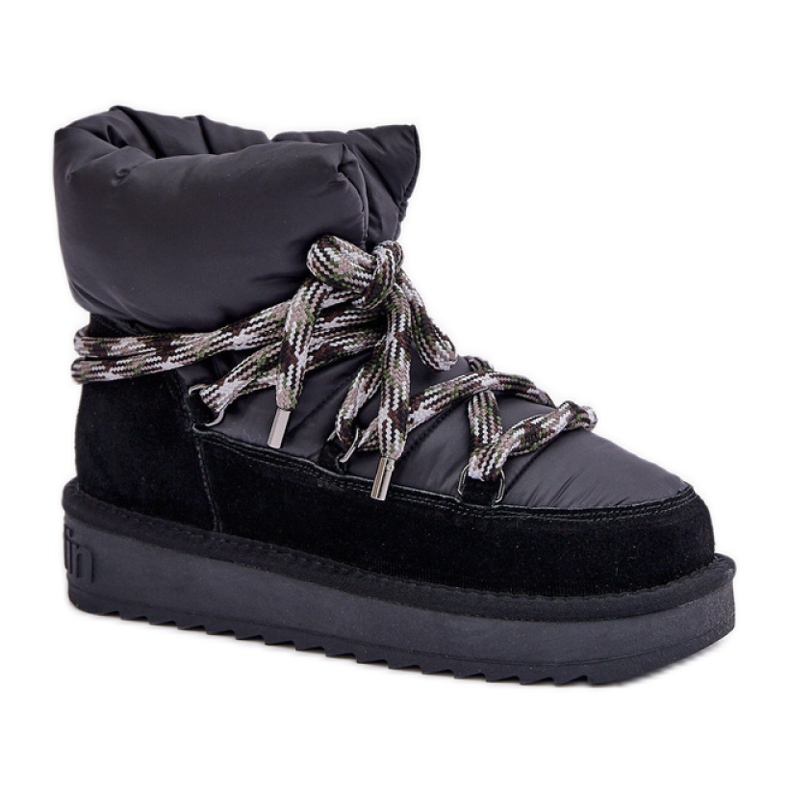 Doposci imbottiti in pelliccia D.Franklin DFSH375003 neri e grigi nero