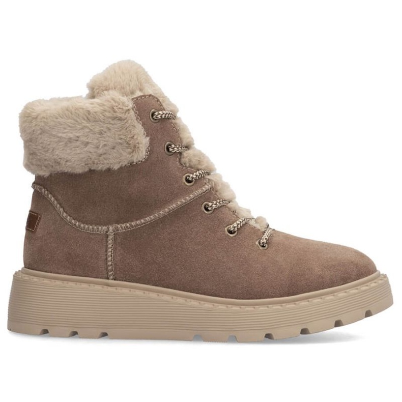 Rieker 70402-24 stivaletti beige con pelliccia