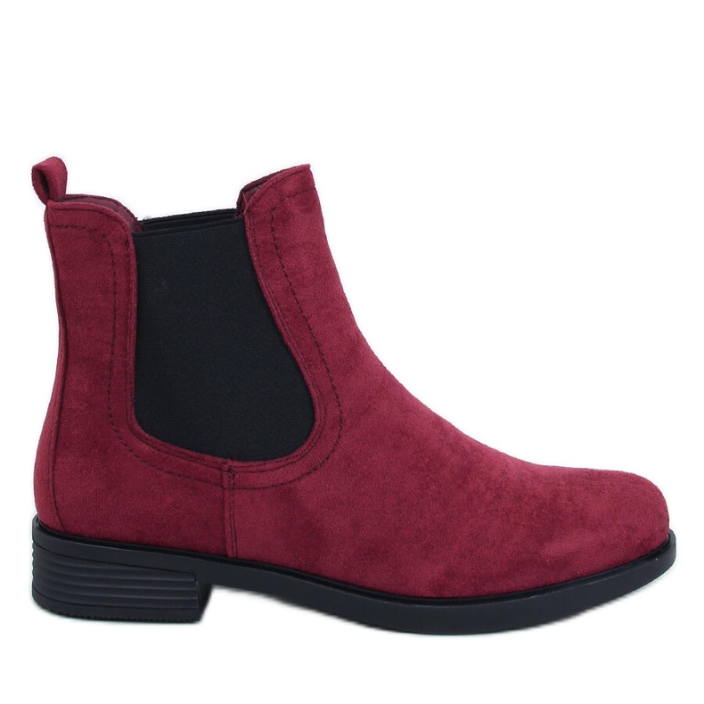 Stivaletti Chelsea da donna in camoscio e gomma rosso