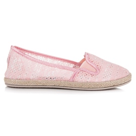 Balada Espadrillas in pizzo Slip On rosa