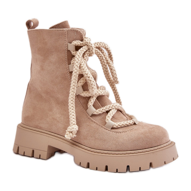 Stivali Trapper da donna isolati NS539P, beige