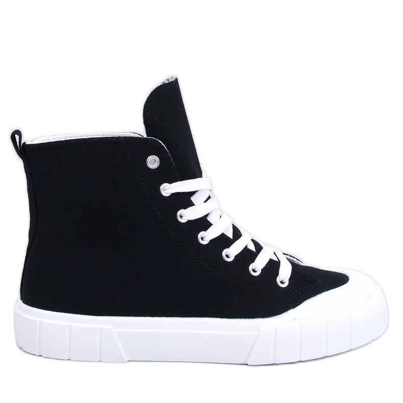Scarpe da ginnastica in tela nera nero