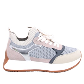 Scarpe sportive da donna a calzino grigie grigio