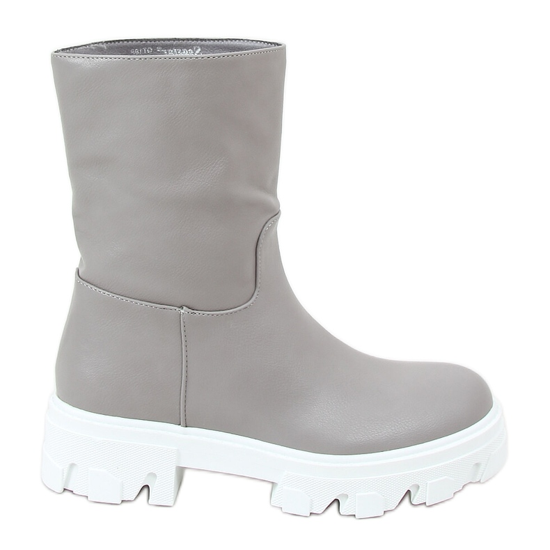 Stivaletti da donna con tomaia dritta, colore grigio