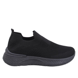 Scarpe calzino sportive da donna, nere nero