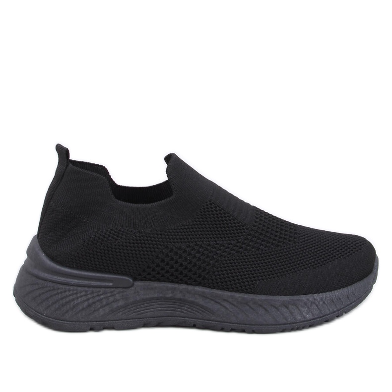Scarpe calzino sportive da donna, nere nero