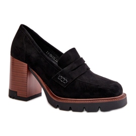 Scarpe con tacco alto da donna Vinceza 58105, nere nero