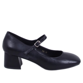 Décolleté nere con tacco alto in stile Mary Jane nero