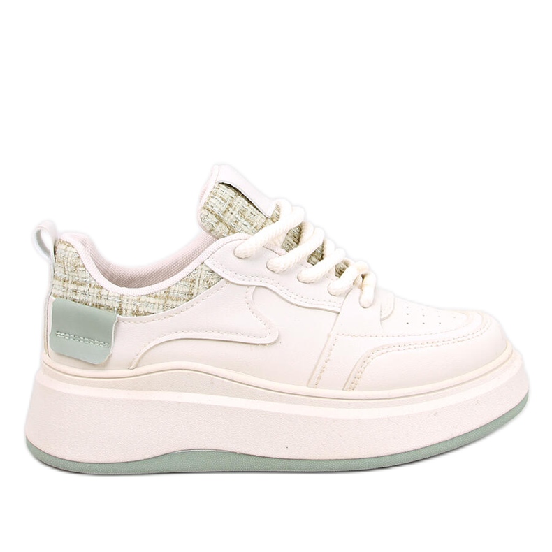 Sneakers da donna beige e verde pastello