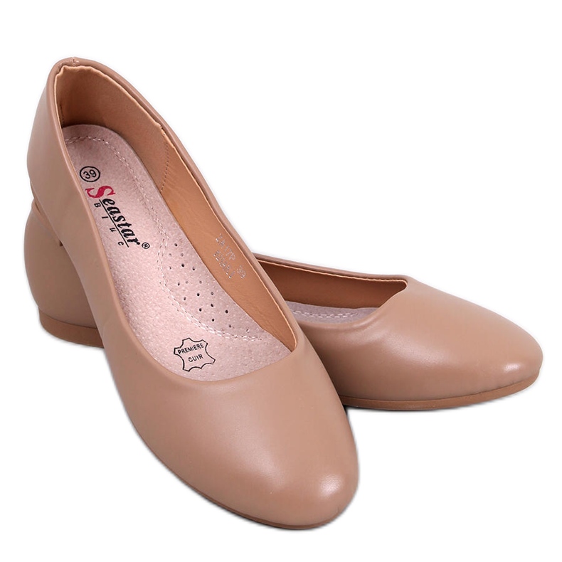 Seastar Ballerine con inserto in pelle beige-kaki