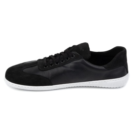 WASAK Scarpe in pelle minimalista maschile a piedi nudi 0742w nero