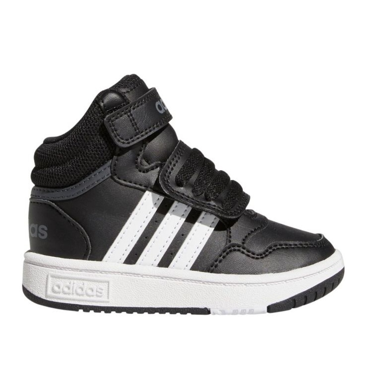 Scarpe sportive Adidas Hoops Mid con velcro GW0408, nere nero